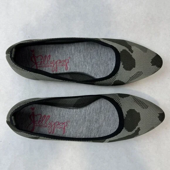 Jellypop Camo Green Memory Foam Ballet Flats Slip-On Womens Shoes Size 8M - Picture 7 of 12